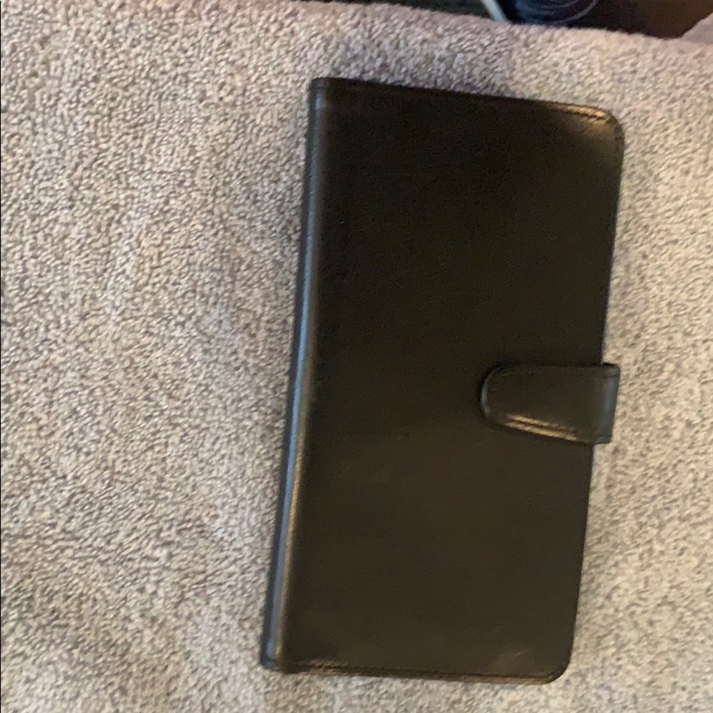 Coach Vintage Black Leather Checkbook Cover